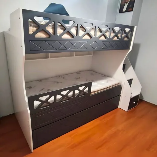 Antrasit Çapraz Desenli MDF Ranza 3 Antrasit Çapraz Desenli MDF Ranza