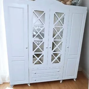 İnci Çapraz Motif 4 Kapaklı Gardırop 5 İnci Çapraz Motif 4 Kapaklı Gardırop