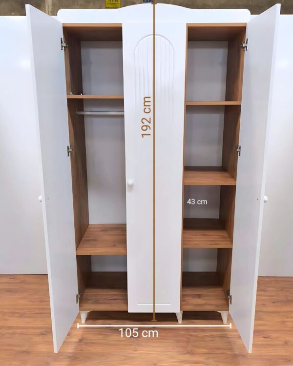 Kemer Motifli 3 Kapaklı MDF Gardırop 4 Kemer Motif 3 Kapakli MDF Gardirop 4 1