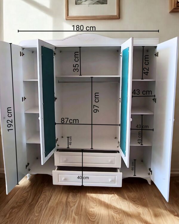 Papatya 4 Kapaklı Gardırop 2 Papatya 4 Kapaklı Gardırop
