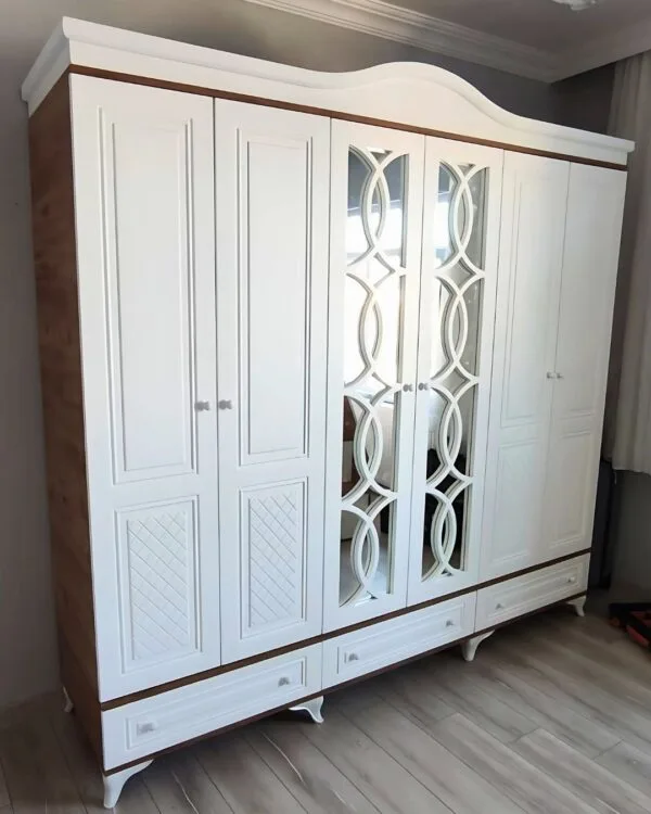 Sarmaşık 6 Kapaklı MDF Gardırop